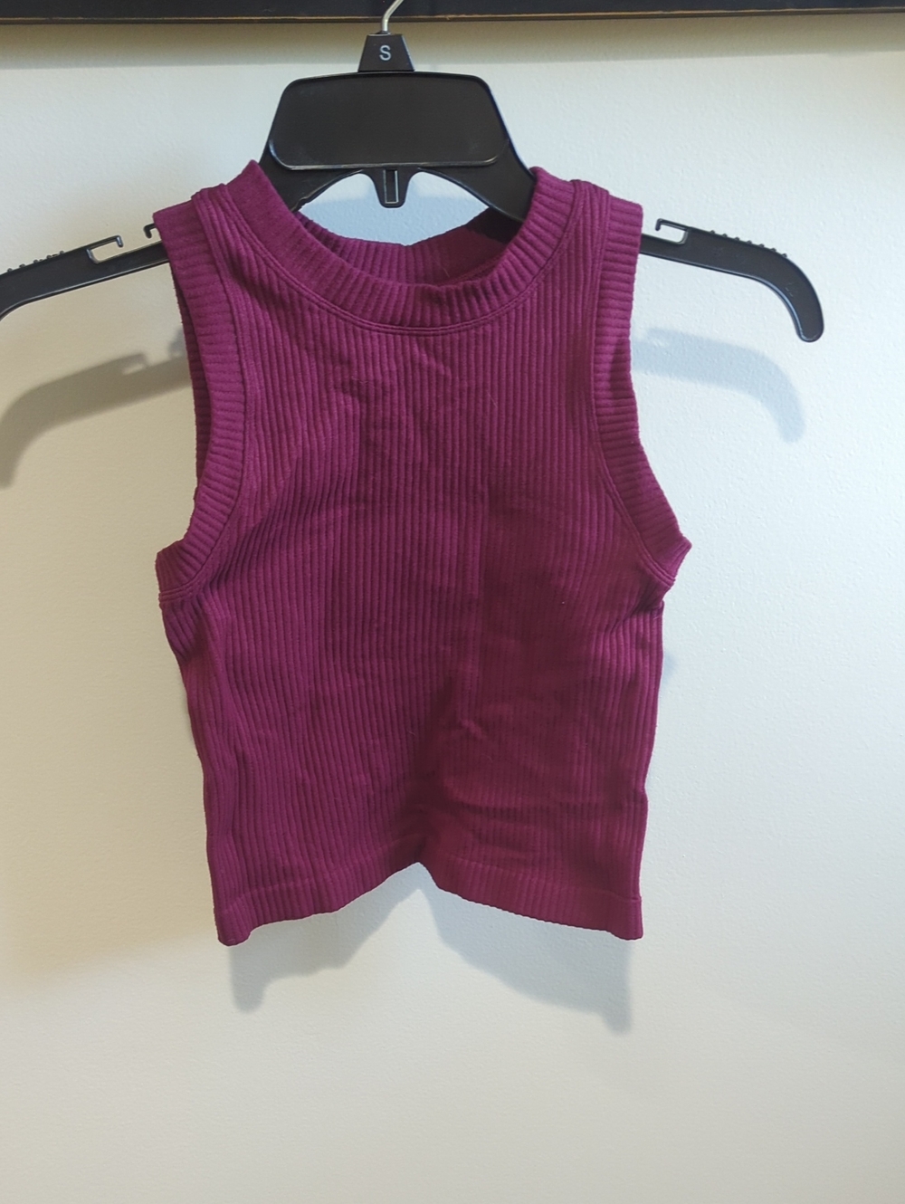 Aura Ribbed Tank Top in Berry Plum